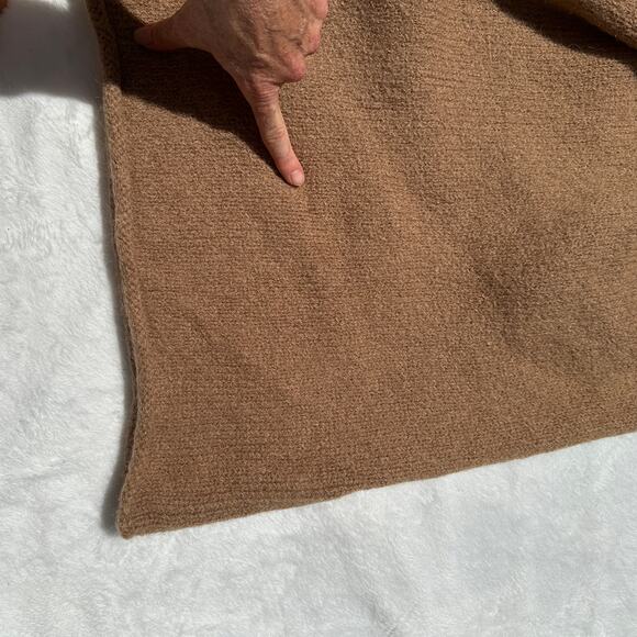 Lauren Manoogian Capote Alpaca Wool Coat Coatigan Hooded Sweater Cardigan Camel - Picture 7 of 16